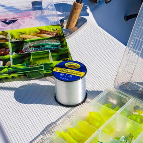 Monofilament Fishing Line | Jumbo Amount 2-1/4 lb Spools Value Pack - Low Memory and Stretch - Abrasion Resistant - Freshwater and Saltwater Fishing Line - size: 10 lb 1608 yards per spool