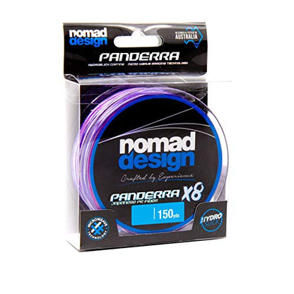 Nomad Design PANDERRA Cyan X8 Braid, Premium PE Fiber Fishing Line with Micro Weave Technology, Hydroslick Coating, and Increased Casting Distance. - style: 10 Pound, 150 Yards