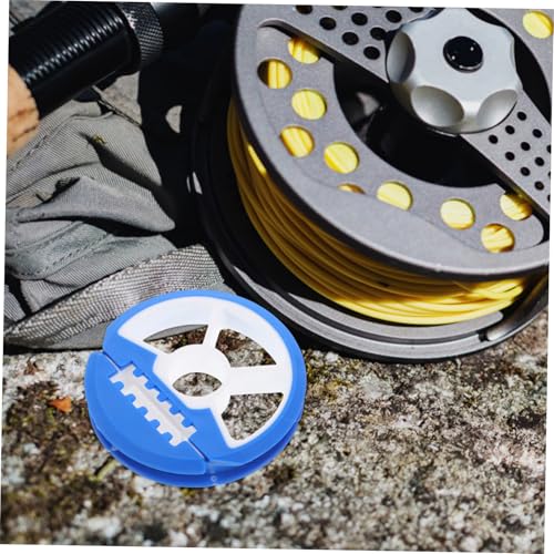 Fishing Line Spools Holder Box Round Silicone Main Line Boxes for Bass Trout Fly Fishing Tackle Random Color