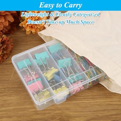 10 Pack 6 Grids Tackle Box Organizer, Clear Fishing Tackle Boxes, Clear Organizer Box with Dividers, Plastic Storage Organizer Container for Crafts, Beads, Earrings, Screws, Nail, Pins