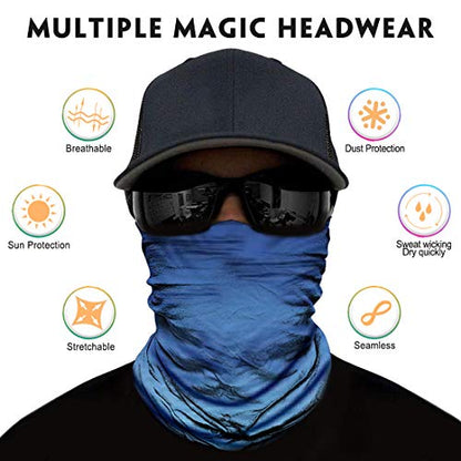 Venswell Neck Gaiter Face Mask Men Women,Seamless Bandana Rave Face Cover Scarf Mask,Balaclava,Headband, Head Wrap,Headwear - color: A-gradient