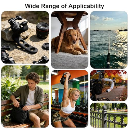 Quick Release 360° Flexible Camera Mount Wrap Band, Flexi Strap Mount, Bike Motorcycle Handlebar Roll Bar Tube Stick Pole Ski Clip Holder for GoPro/Insta360/DJI/Xtra Muse/AKASO Action Cameras - color: S5607