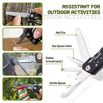 14 in 1 Multitool Pliers Gives One Whistle as a Gift, Professional Pocket Pliers from Wife Daughter to Father Boyfriend Husband on Christmas, Birthday, Valentine's, Father's Day - Samest - size: Large