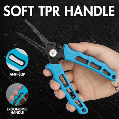 FLISSA Fishing Pliers, Fish Gripper, 2PCS Fishing Tool Kit Includes Multifunctional Fishing Pliers Hook Remover with Sheath and Stainless Steel Fish Lip Gripper, Fishing Gift - style: Plier and Gripper