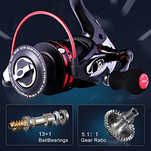 Sougayilang Fishing Reels Powerful 13+1BB Spinning Reels Ultra Smooth Reel for Saltwater or Freshwater - size: 3000