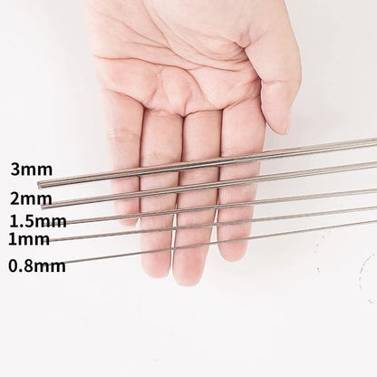 20PCS 40CM 15.7" Stainless Steel Spring Wire Hard Full Straight Dia 1.2mm Luya Fishing Accessories - size: 1.2mm