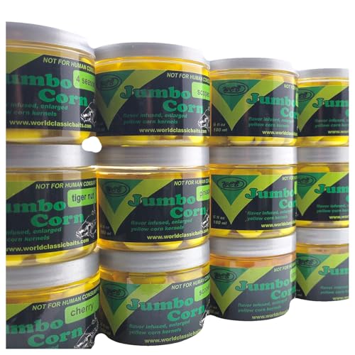 WCB Carp Baits - Flavored Jumbo Corn Bait - Ideal for Carp Fishing - style: Flavor: Strawberry