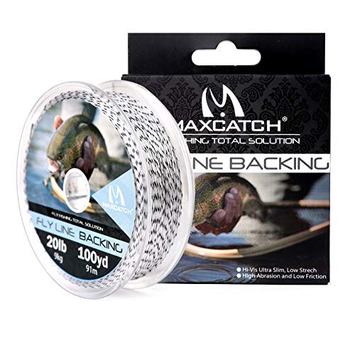 M MAXIMUMCATCH Maxcatch Braided Fly Line Backing for Fly Fishing 20/30lb(White, Yellow, Orange, Black&White, Black&Yellow, Blue, Pink, Green, Purple) - color: White&Black, size: 20lb,300yards