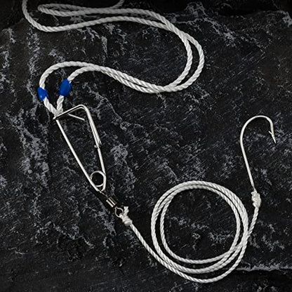 Dr.Fish 10 Pack Trotline Clips Stainless Steel Snap Lure Clips Fishing Snaps Longline Clips Catfish Tuna Clips Quick Change Fishing Clips - color: white nickel(1-9/10")