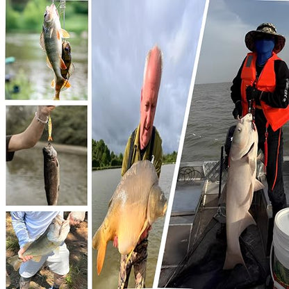 6 Pcs Fishing Lure Set with Durable Hard Plastic Tackle Box | Bass Trout Saltwater Freshwater Fishing Lures | Slow Sinking Lifelike Jointed Swimbait for Beginner & Pro Anglers
