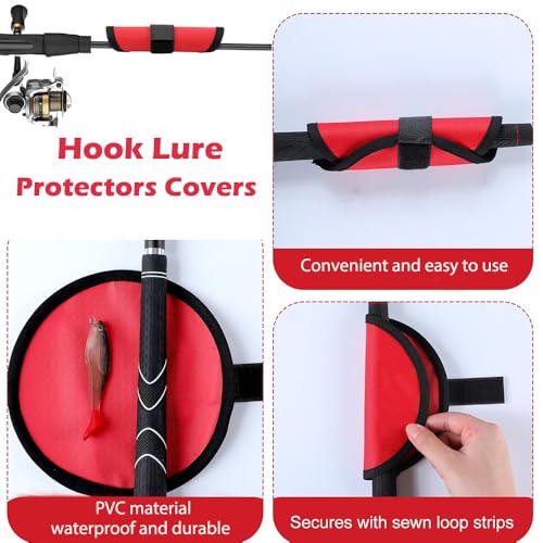6PCS Fishing Lure Protective Covers 5.9 Inch Lure Hook Covers | 5.9 Inch Bait Guard Shields, Waterproof Sun Resistant, Outdoor Fishing Gear Accessories
