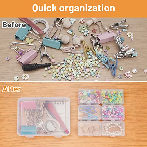 Mathtoxyz 3PCS Bead Organizers and Storage Box, Medium Size Case Plastic Container for Sewing Clay Beads Craft and Jewelry Making