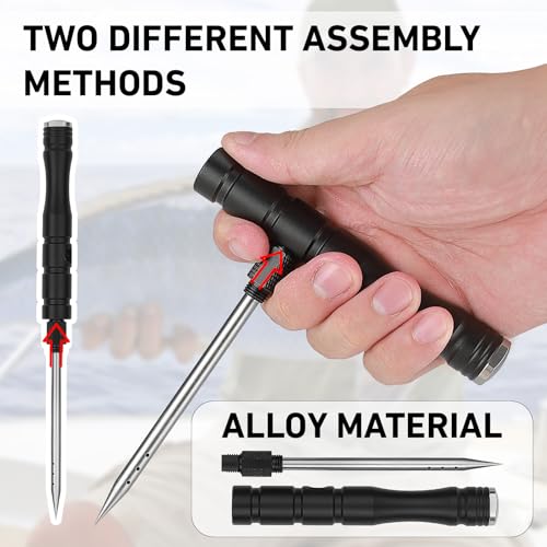 GOLDEN J Fish Venting Tool for Saltwater Fishing | Modular Design with Hidden Storage & Stainless Steel/Aluminum Build, Relieves Deep Sea Fish Pressure for Healthier Release - size: Large