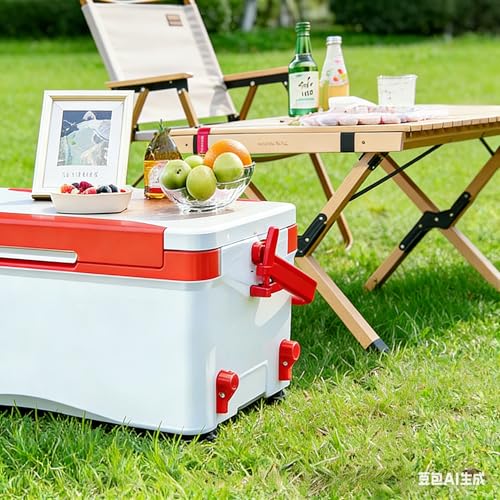 38QT Multifunctional Fishing Cooler Box with Retractable Legs, Insulated Ice Chest for Fishing Camping Outdoor