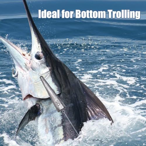 Through Wire Inline Torpedo Sinkers, Lead Double Ringed One Piece Wire Saltwater Fishing Torpedo Weights for Bottom Surf Fishing 1oz, 2oz, 3oz, 4oz, 5oz - size: 2 OZ, 5 PCs, style: C - Dual Ringed Conical Sinkers