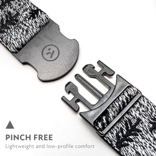 Arcade The Original Unisex Adventure Belt, Heavy Duty Elastic Webbing, Non-Metal Travel Friendly Buckle - color: Ranger Hinterland - Heather Black, size: Standard (Up to 40"); 1.5" Wide