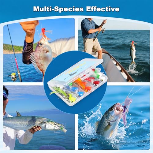 Fly Fishing Poppers Flies, Fly Popper Lures Bass Bluegill Crappie Trout Salmon Panfish Perch Popper Flies Kit for Fly Fishing - color: 20pcs Popper Flies Kit