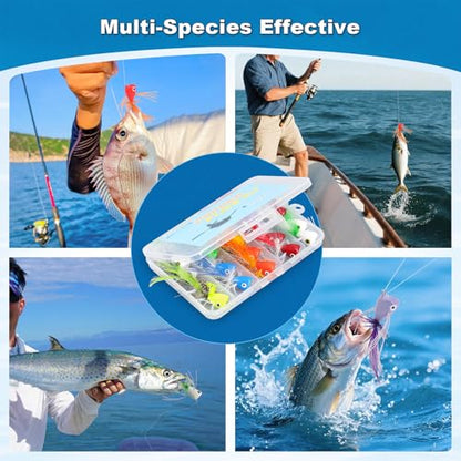 Fly Fishing Poppers Flies, Fly Popper Lures Bass Bluegill Crappie Trout Salmon Panfish Perch Popper Flies Kit for Fly Fishing - color: 20pcs Popper Flies Kit