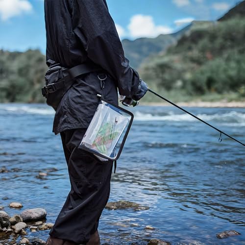 Peiiwdc Tackle Binder Bag Include 10/5 Detachable Pocket Fishing Lures Storage Artificial Spoon Baits Lures Organizers - color: 10 pages