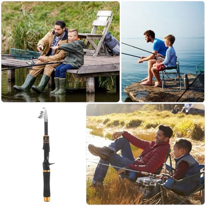 VICASKY Telescoping Fishing Pole Portable Extendable Fishing Rod for Saltwater and Freshwater Lightweight Travel Rod with Ergonomic Handle for Precision Casting