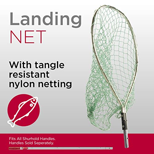 Shurhold 1820 Fishing Landing Net Durable Fish Net with Strong Handle for Freshwater and Saltwater Fishing - 17" x 20" x 30"