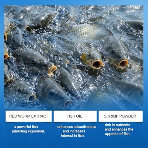 Concentrated Fish Attractant Liquid, Fast-Acting Red Worm Spray Bait Scent Additive, Powerful Fishing Lure Enhancer Trout, Panfish, Freshwater Lake River Fishing, Improve Bite Response - color: 1 bottle