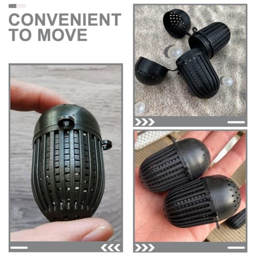 Yardwe EEL Bait Cage 20Pcs Plastic Fishing Bait Holder for Shrimp EEL Worms - Portable Durable Trap for Outdoor Fishing 2.24X1.29X1.29 Inch