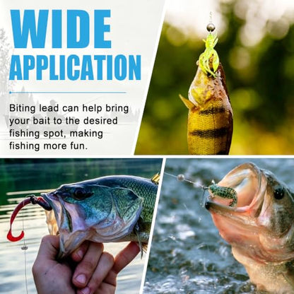 Split Shot Fishing Weights, 120pcs Fishing Weights Sinkers Assortment Removable Split Shot Sinkers Round Reusable Clip On Weights Freshwater Saltwater - color: Round-120pcs