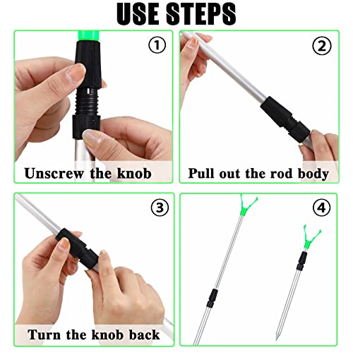 6 Pcs Extendable Fishing Rod Holder for Ground Fishing Pole Holders Surf Catfish Rod Holder for Bank Ground Sand - style: Classic Style