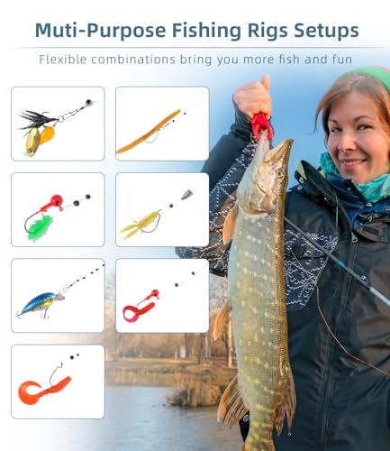 140/234PCS Fishing Lures Kit with Pliers, Fishing Gear Tackle Box Included Tackles, Bionic Baits,Spoon, Hooks, Weights Freshwater, Saltwater and Accessories for Men Women Kids - size: 140PCS