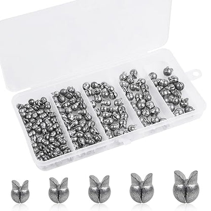 Fishing Weights Split Shot Fishing Weights Round Removable Split Shot Sinkers Clip On Egg Weight Fishing Line Weight Fly Fishing Freshwater Fishing Weights Sinkers Assortment