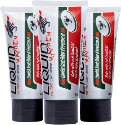Liquid Mayhem Anise Crawfish Attractant Gel 60 ml / 2 oz · 60 Uses – Real Anise Crawfish Bait & Aminos | UV-Enhanced Long-Lasting Gel – All Lure Types - size: 3-Pack