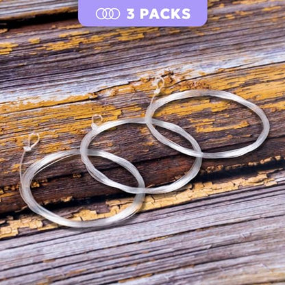 SF 3 Packs Pre-Tied Loop Fly Fishing Tapered Leader Fluorocarbon 7.5FT 9FT 12FT 0X 1X 2X 3X 4X 5X 6X 7X - color: Clear-3Packs, size: 9FT-4X