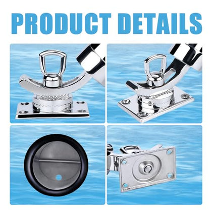 Made Set of 2 Fishing Rod Holder, 316 Stainless Steel Adjustable Fishing Pole Holder, Marine Deck Mount Trolling Rod Holder for Boat Ship Yacht - style: Style A-4177