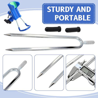6 Pcs Fishing Rod Holder for Ground Upgraded Bank Fishing Pole Holders Adjustable Extra Long Drill Rod Stand for Catfish, Beach, Mud, Gifts for Men Birthday Christmas - color: Blue