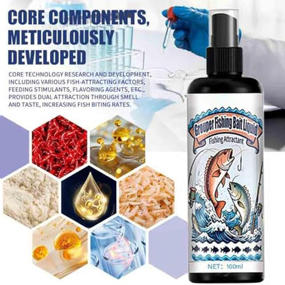 Fish Scent Attractant,Long-Lasting Liquid Angling Spray,Fish Attractant for Lures Baits for Bass Catfish Trout Carp Walleye Pike Lake Pond River Reservoir Saltwater
