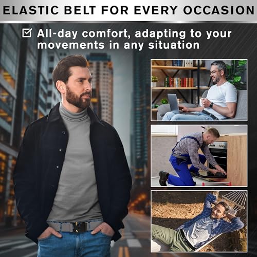 TECEUM Tactical Belt – Heavy-Duty & Quick Release – Military, Work, Rigger, Duty & Utility Belt for Men - color: Buckle 1 - Gray, style: Medium-for Waist 36"-42" (Length 49")