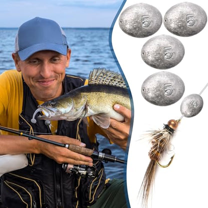 Egg Fishing Sinker Weights Kit Egg Weights Rig Drop Bass Casting Fishing Sinkers Saltwater Freshwater Gear Tackle - size: 5 oz