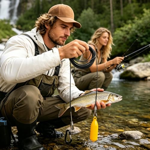 Stringer Fishing Stainless Steel Rust Proof Heavy Duty | Kayak Fishing Wading Stringer for Outdoor Kayak Shore Boat Pier Anglers Fishermen Father - color: 6 meters