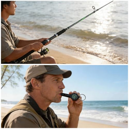 Spinning & Casting Fishing Rod, Durable Carbon & Glass Composite Blank, ML Power, Ceramic Guides, Fluorescent Strike Tip, Split Handle, Gift-Ready, Freshwater/Saltwater - size: LTWZB198-6'6"
