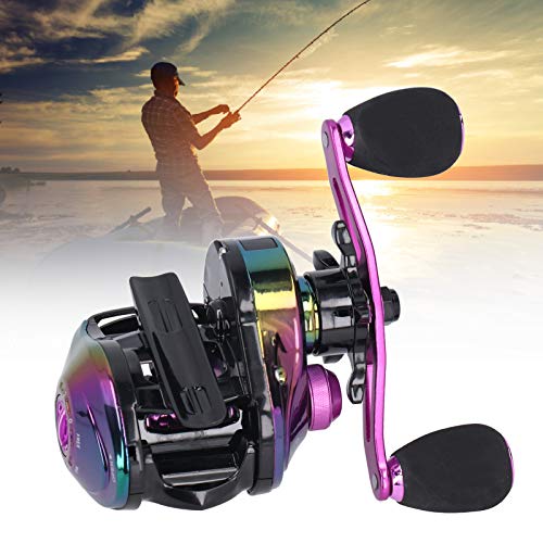 Baitcaster Reels, Magnetic Brake System Bait Caster Reel High Speed Gear Ratio 8.1:1 Low Profile Baitcasting Fishing Reel - size: Left Hand