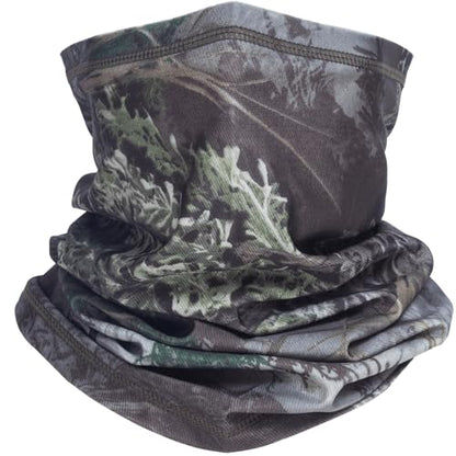 Camo Face Mask & Neck Gaiter - UV Sun Protection, Cooling for Men & Women - Hunting, Fishing, Cycling, Hiking - color: Camo D