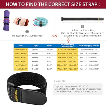 Trilancer Elastic Cinch Straps with Anti-Slip Strips, 2" x 18"(4 Pack) Hook and Loop Storage Straps with Buckle, Bundling Bands for Extension Cords, Cables, Ropes, Hoses, Bike, Boat, Pant Garters - size: 18"(4 pcs)