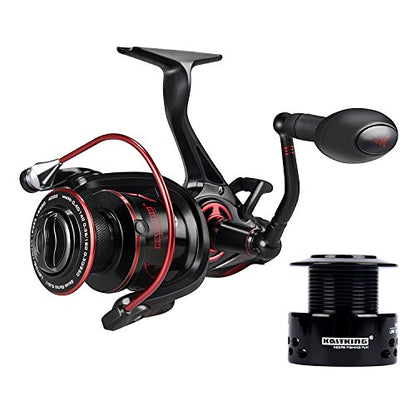 KastKing Sharky Baitfeeder III Spinning Reel 10+1 Shielded Stainless Steel BB - Carbon Fiber Drag for Live Liner Bait Fishing Action - style: 6000