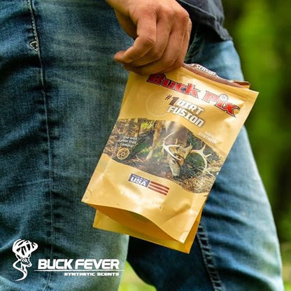 Buck Fever Buck Pix 2,3,4-Piece kit - Synthetic Deer Scent (4 oz Branch Action & 4 oz Dirt Fusion) for Whitetail & Mule - Non-Spoiling Deer Attractant for Outdoor Trail Camera - size: 4 oz (Dirt Fusion)