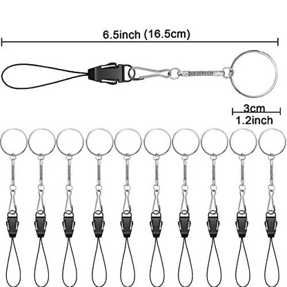 YOUOWO 10Pcs Lanyards Detachable with Plastic Buckle | Lightweight,for USB,Phone,Keys etc - color: 10 Pack Finger Ring Lanyard