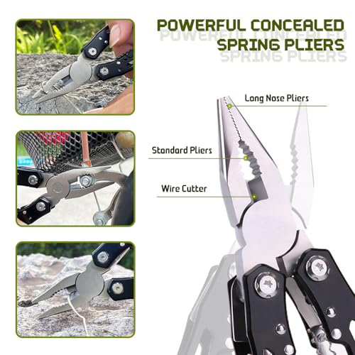 14 in 1 Multitool Pliers Gives One Whistle as a Gift, Professional Pocket Pliers from Wife Daughter to Father Boyfriend Husband on Christmas, Birthday, Valentine's, Father's Day - Samest - size: Large