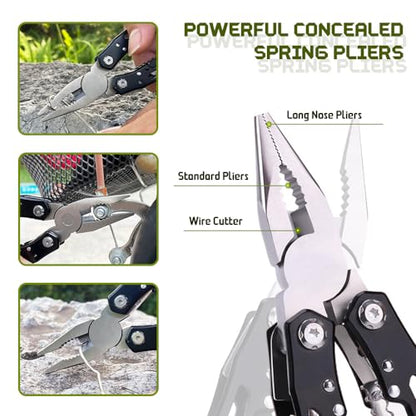 14 in 1 Multitool Pliers Gives One Whistle as a Gift, Professional Pocket Pliers from Wife Daughter to Father Boyfriend Husband on Christmas, Birthday, Valentine's, Father's Day - Samest - size: Large