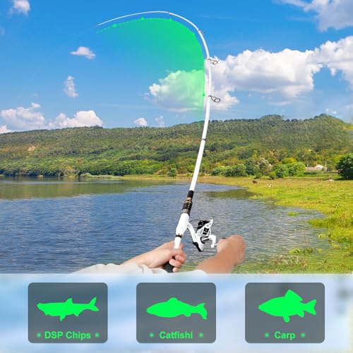White Fishing Pole Combo, 2PCS 5.9FT Telescopic Fishing Rod and Reel Combo Spinning Reels Lures Set Fishing Line Carrier Bag for Travel Saltwater Freshwater Fishing Collapsible Fishing Kits