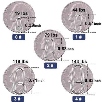 FishTrip Oval Split Rings, 50pcs Quick Change Clips for Fishing Lures | Stainless Steel, Corrosion Resistance, Fishing Power Speed Clips Snaps Fishing Swivels Tackle for Freshwater Saltwater - size: 2#_50pcs